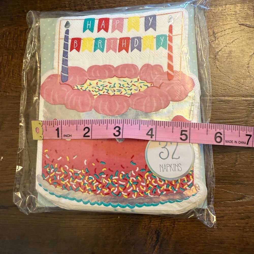 Festive Metallic Multicolor Birthday Party Napkins - Picture 2 of 3